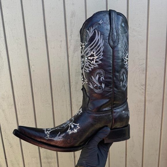 Carreta | Shoes | 86 Cracked Effect Leather Boot In Black  display picture 3
